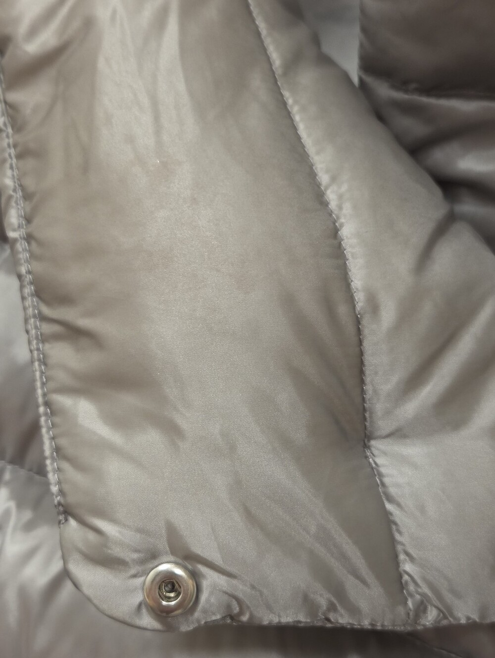 Lauren Ralph Lauren Down Puffer Vest Silver Grey Double Breasted Small - Picture 5 of 11